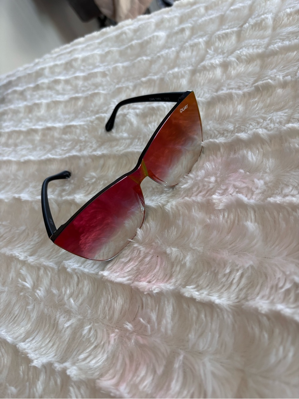 Quay Australia Red Gradient Shield Sunglasses
